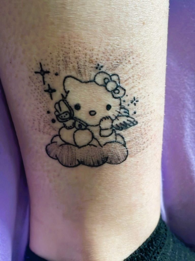 Tattoo Idee Comic Stil, klein, Hello Kitty