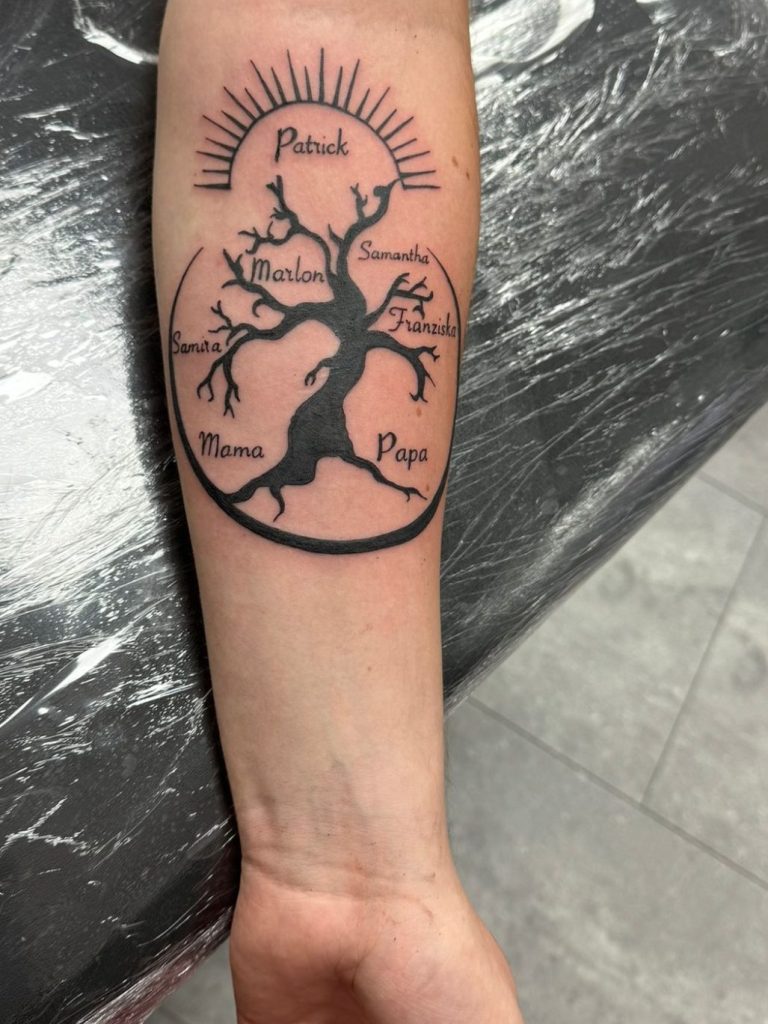 Unterarm tattoo - Familientattoo - Stammbaum